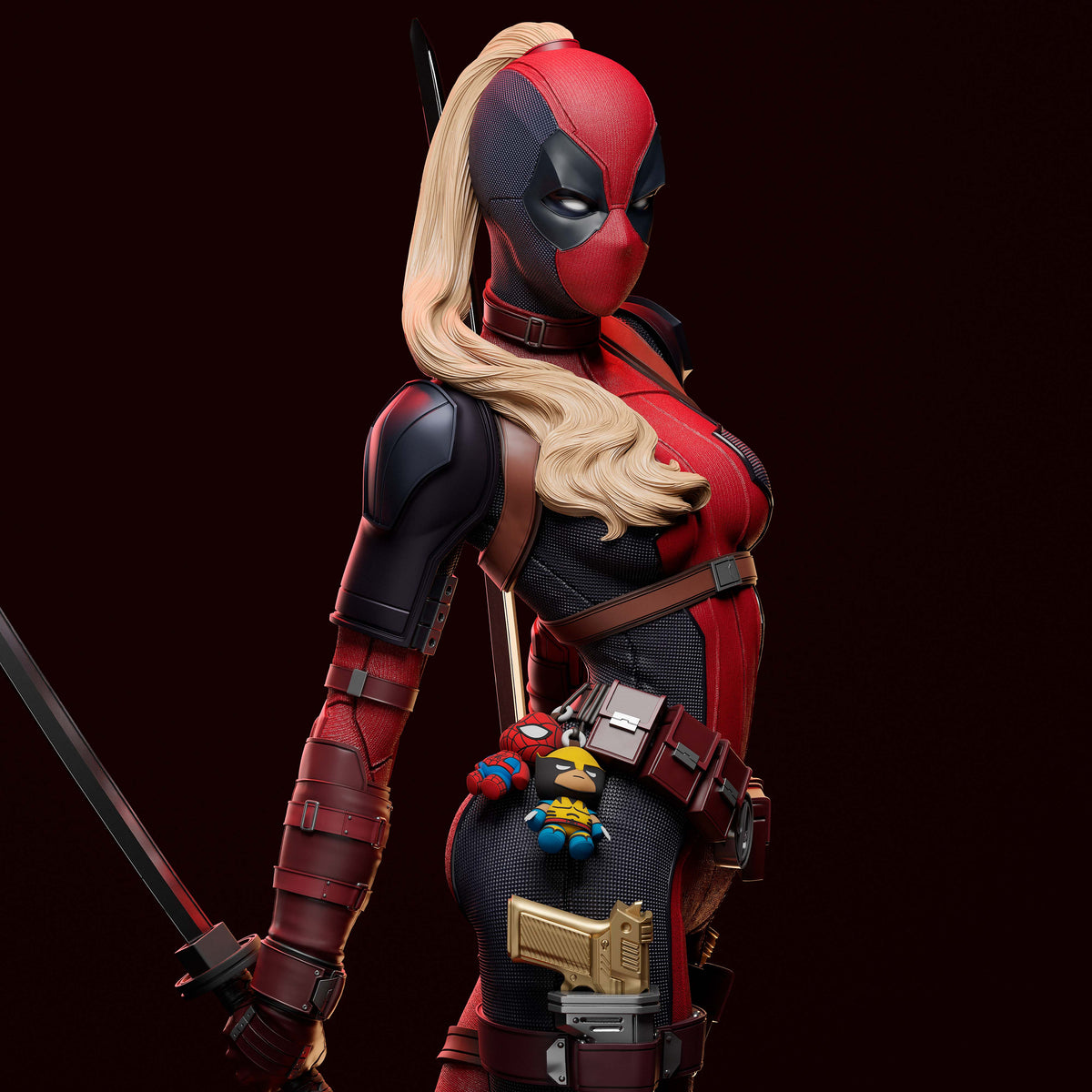 Lady Deadpool 3D Printed Resin Figure