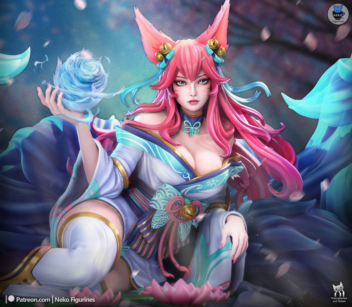 Ahri resin figure