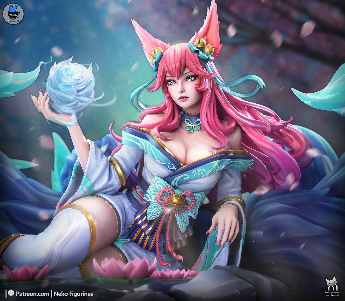 Ahri resin figure