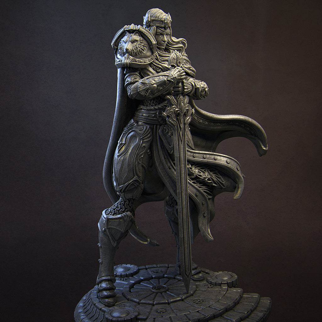 Alina, Paladin of Dawn | 32mm–180mm | 3D Printed Figure | Art Piece | Nerikson | Nerdy Creations