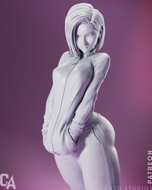 Android 18 Head_Noeyelid resin figure