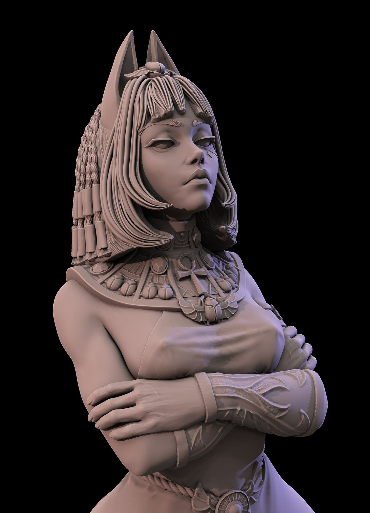 Ankhsu Egyptian Girl resin figure
