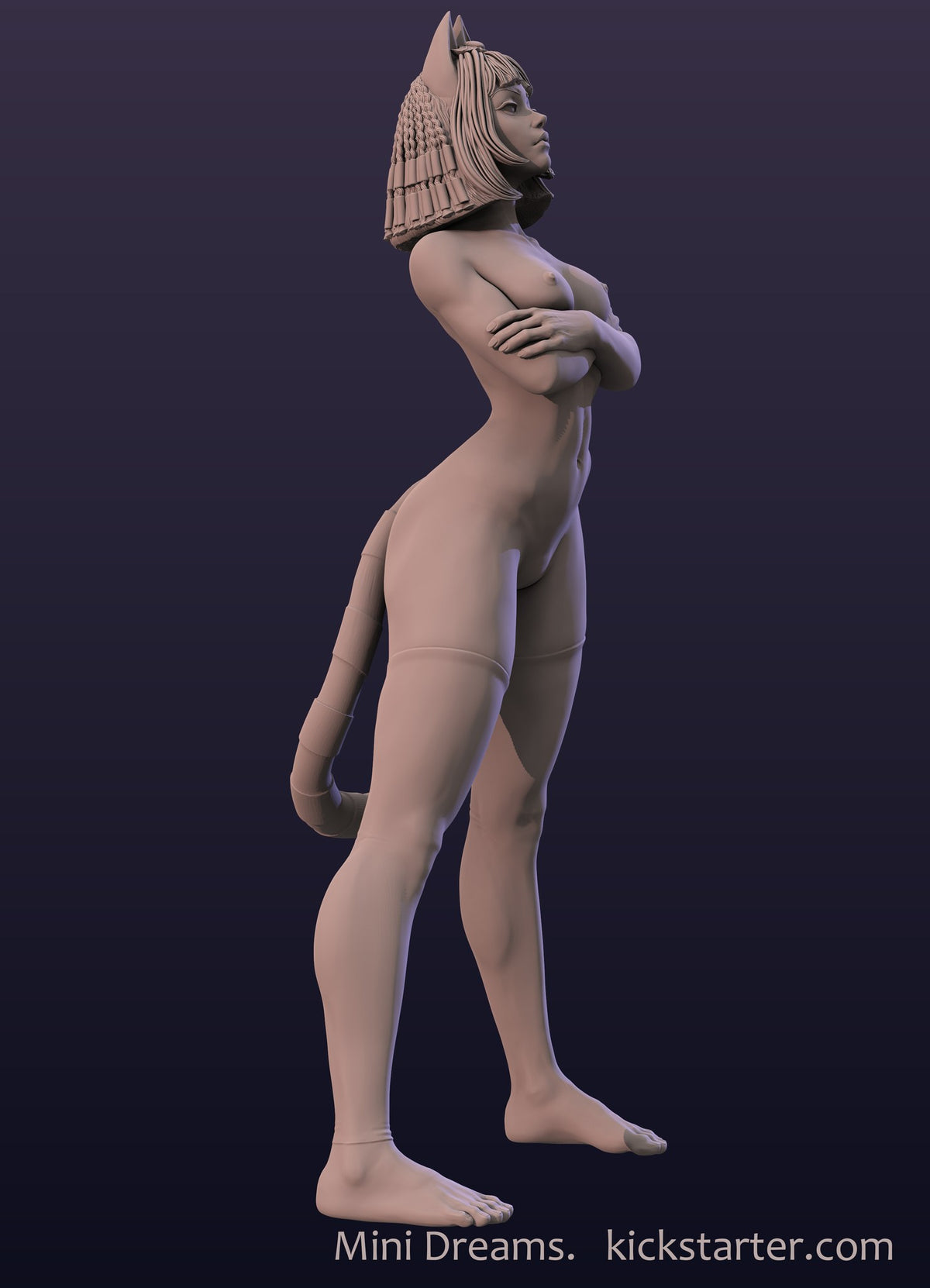 Ankhsu Egyptian Girl resin figure