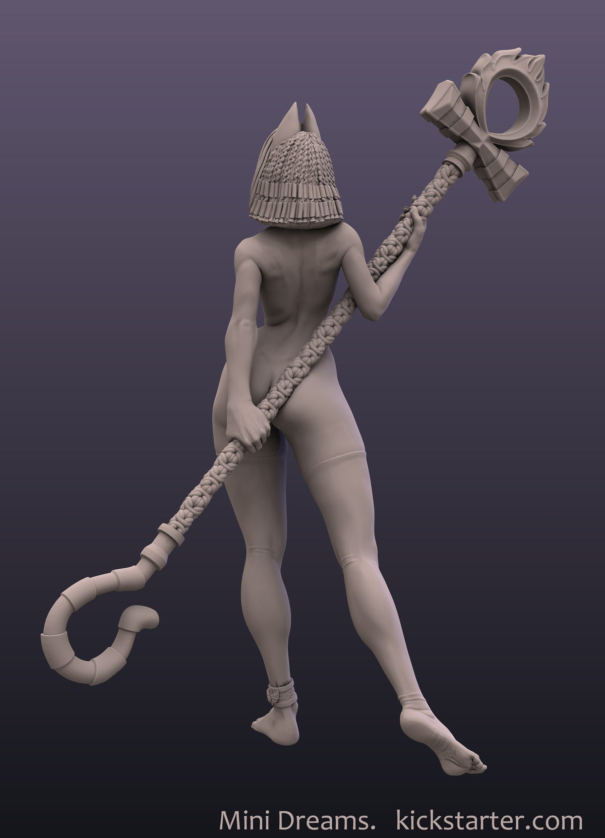 Ankhsu Egyptian Girl resin figure