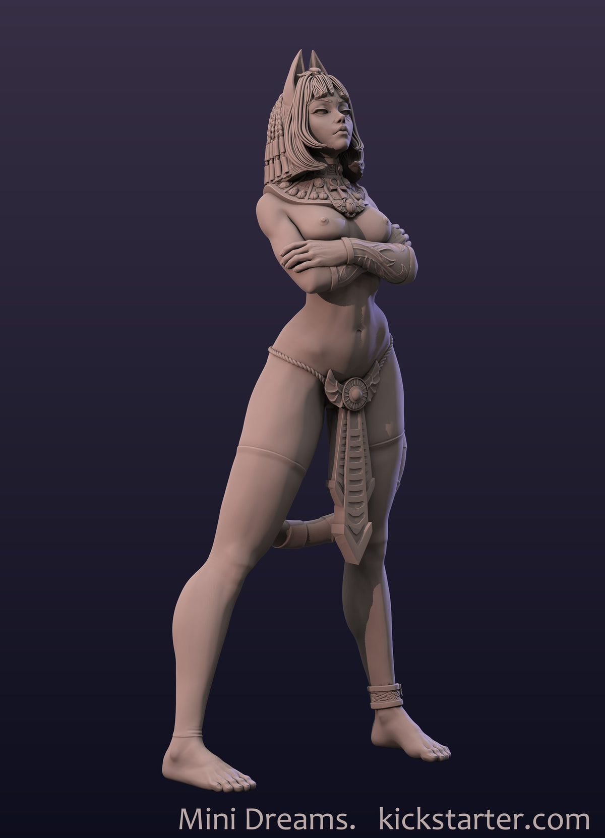 Ankhsu Egyptian Girl resin figure