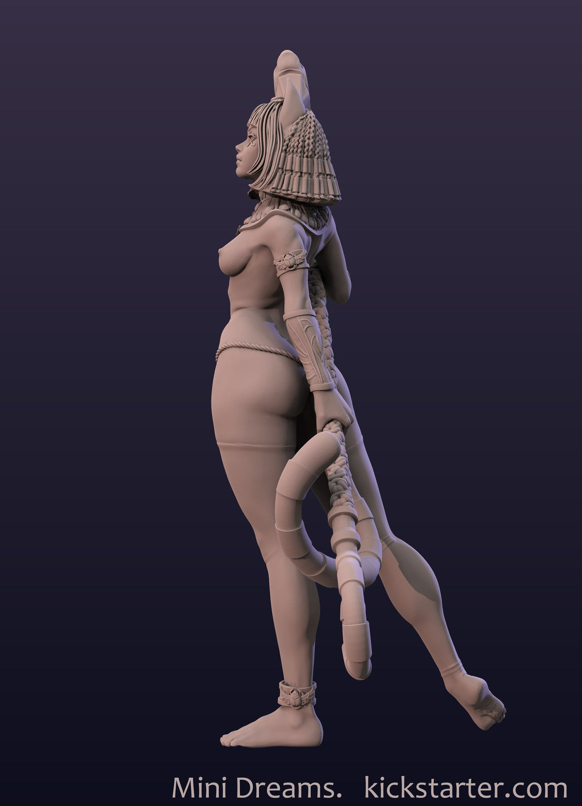 Ankhsu Egyptian Girl resin figure