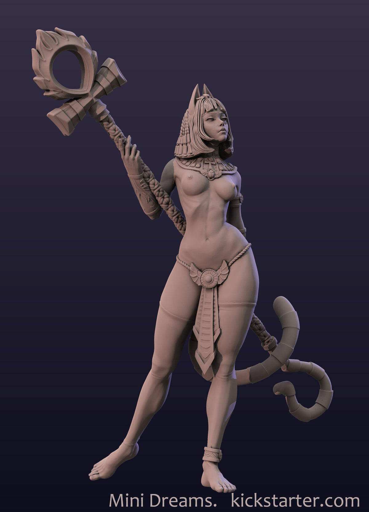 Ankhsu Egyptian Girl resin figure