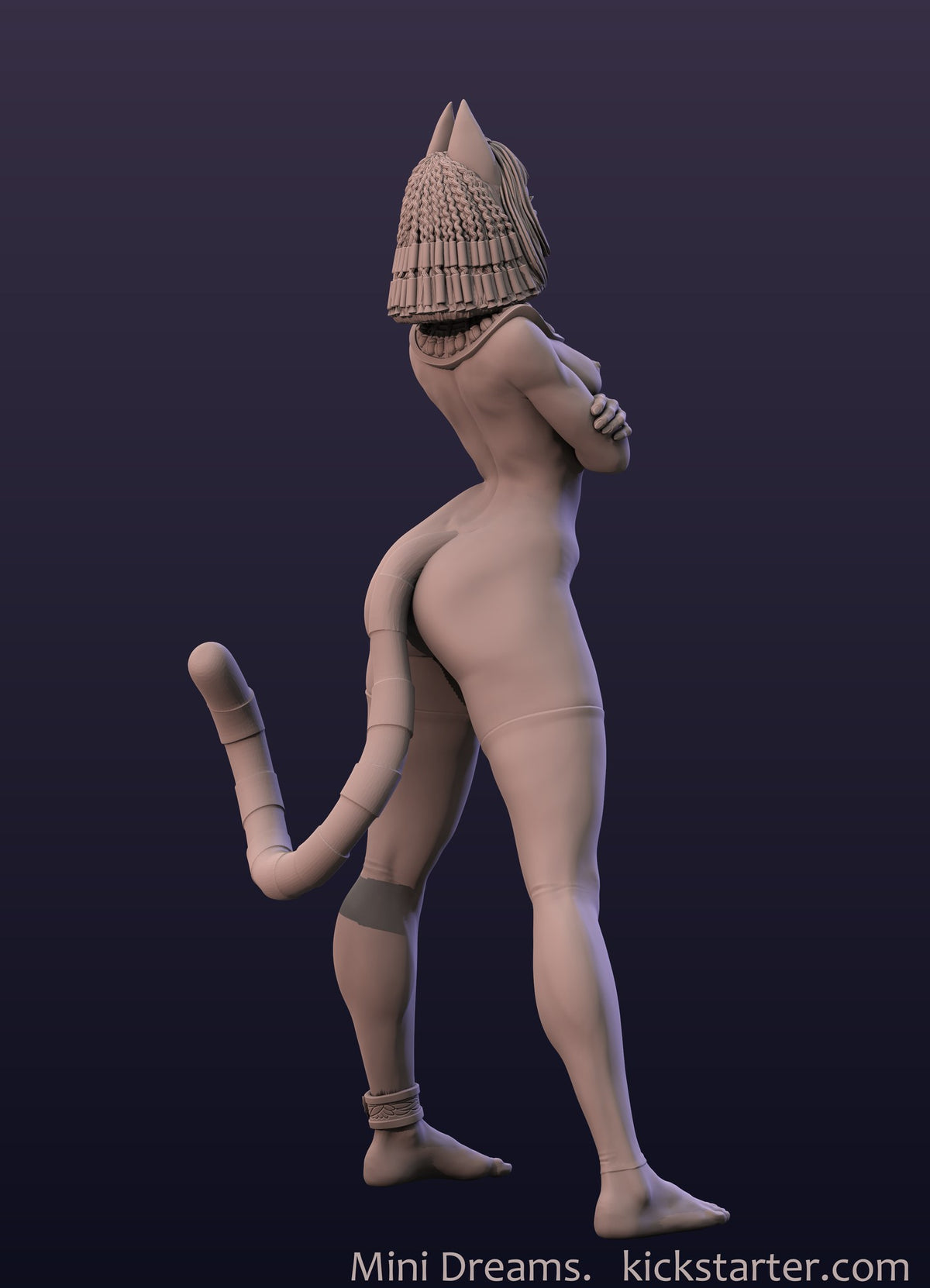 Ankhsu Egyptian Girl resin figure