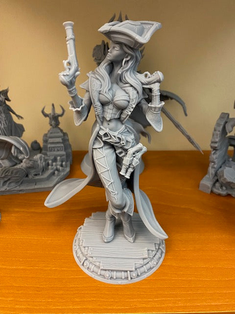 Anne, the Pirate Captain | 32mm–210mm | 3D Printed Figure | Art Piece | Nerikson | Nerdy Creations