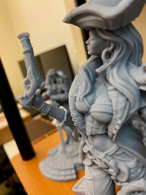 Anne, the Pirate Captain | 32mm–210mm | 3D Printed Figure | Art Piece | Nerikson | Nerdy Creations