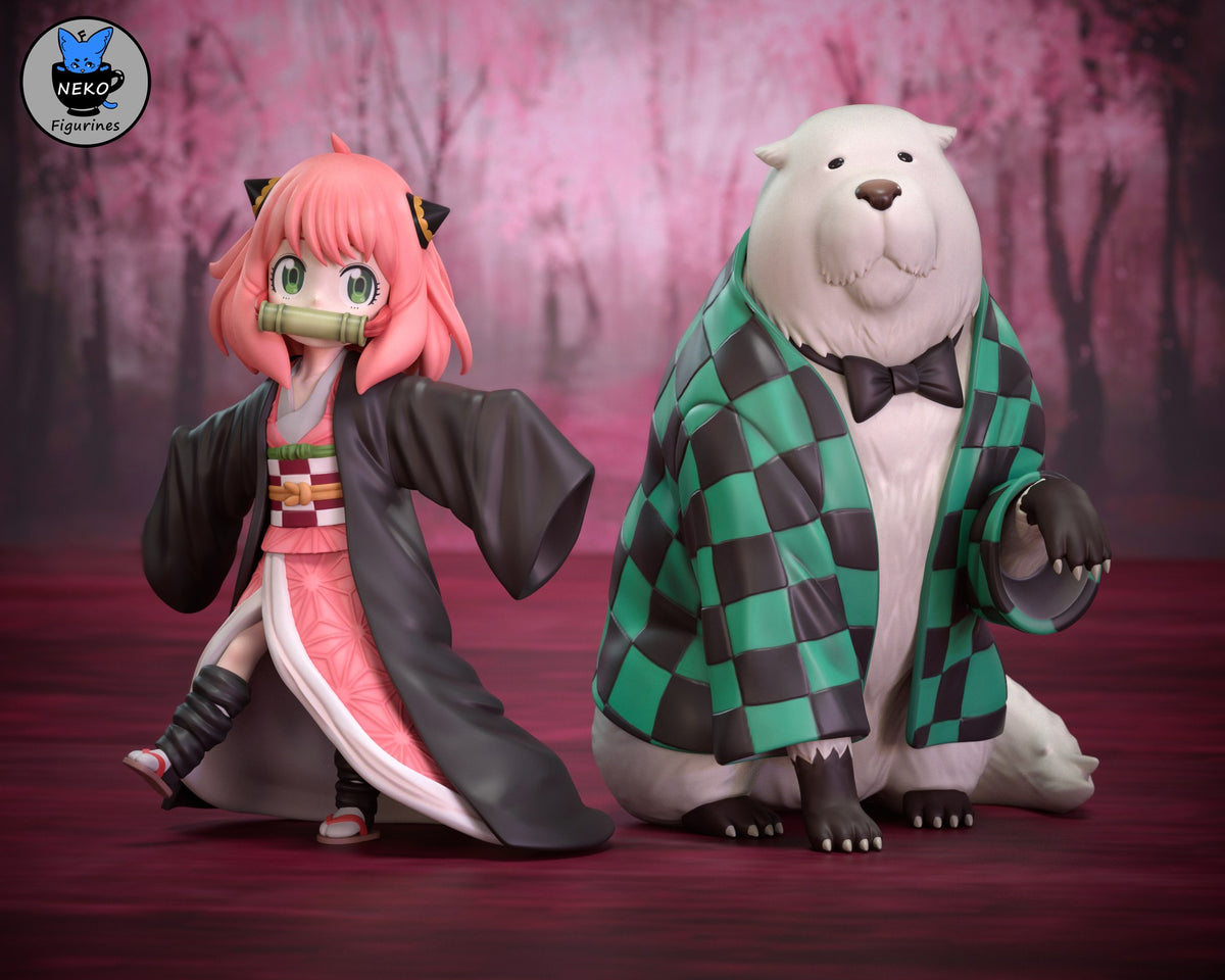 Anya Forger x Demon Slayer resin figure