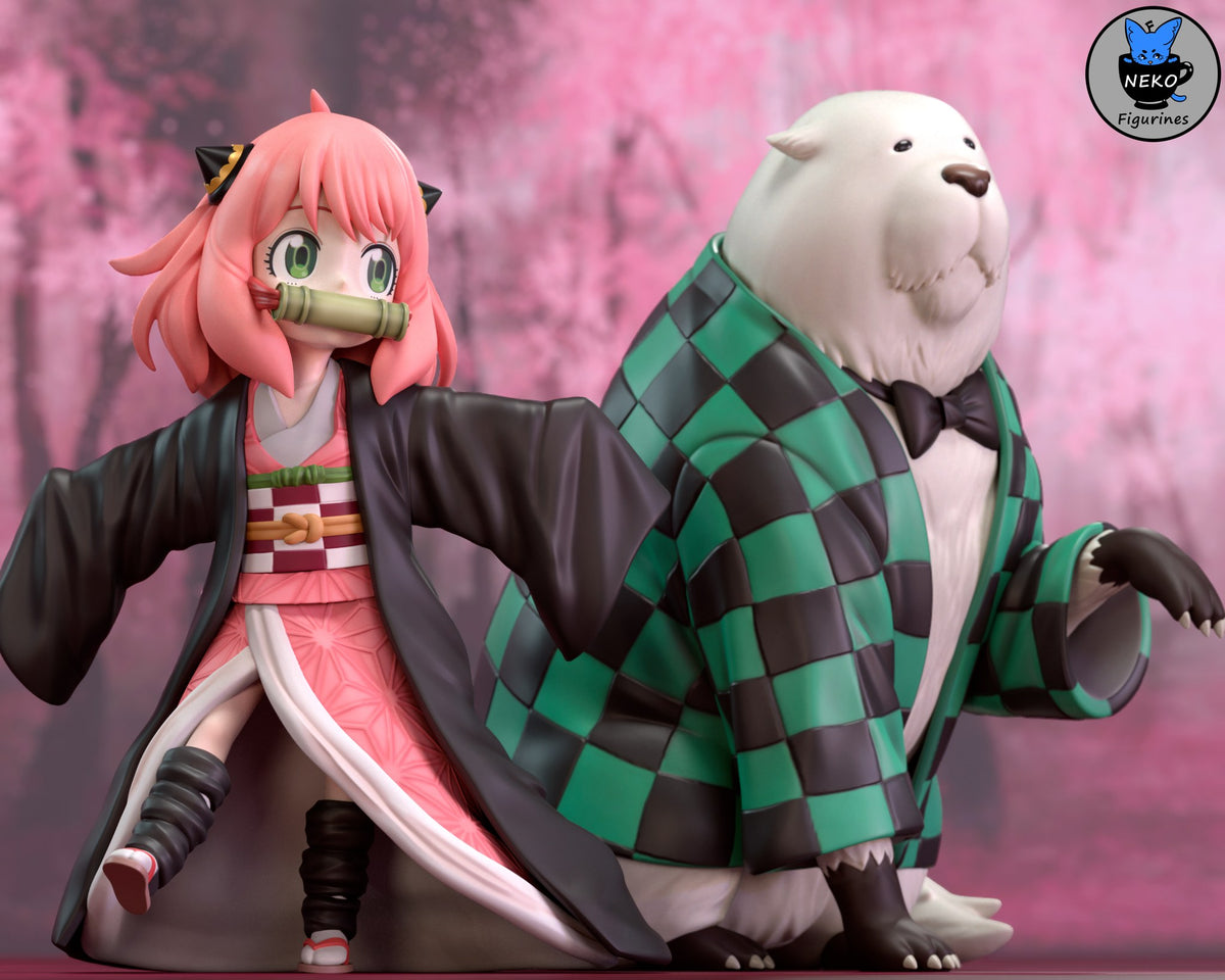 Anya Forger x Demon Slayer resin figure
