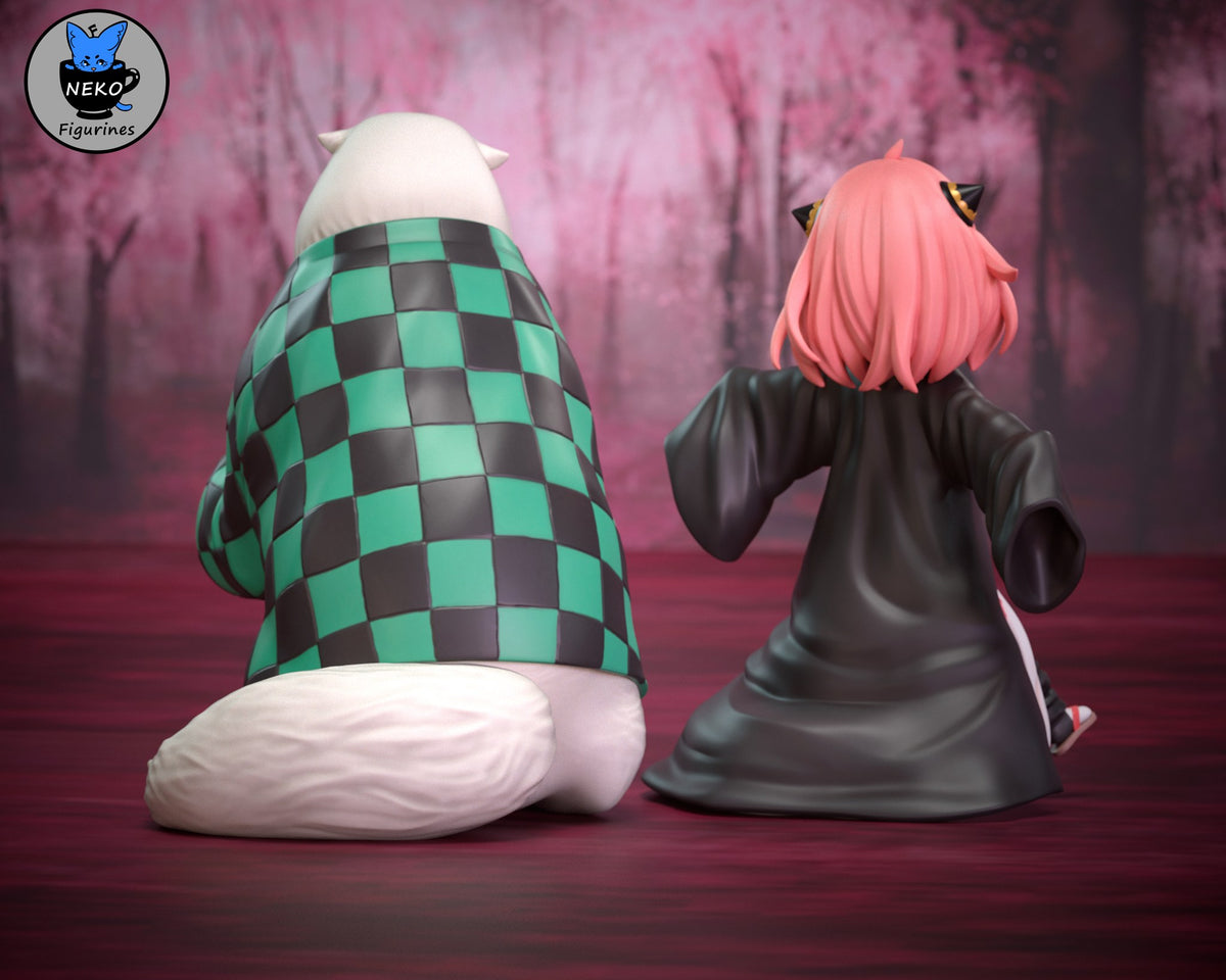 Anya Forger x Demon Slayer resin figure