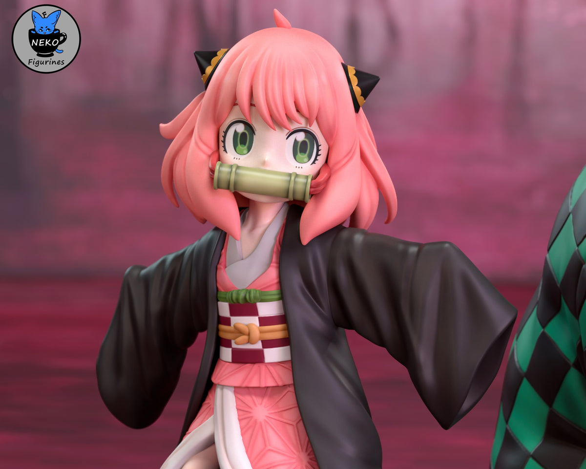 Anya Forger x Demon Slayer resin figure