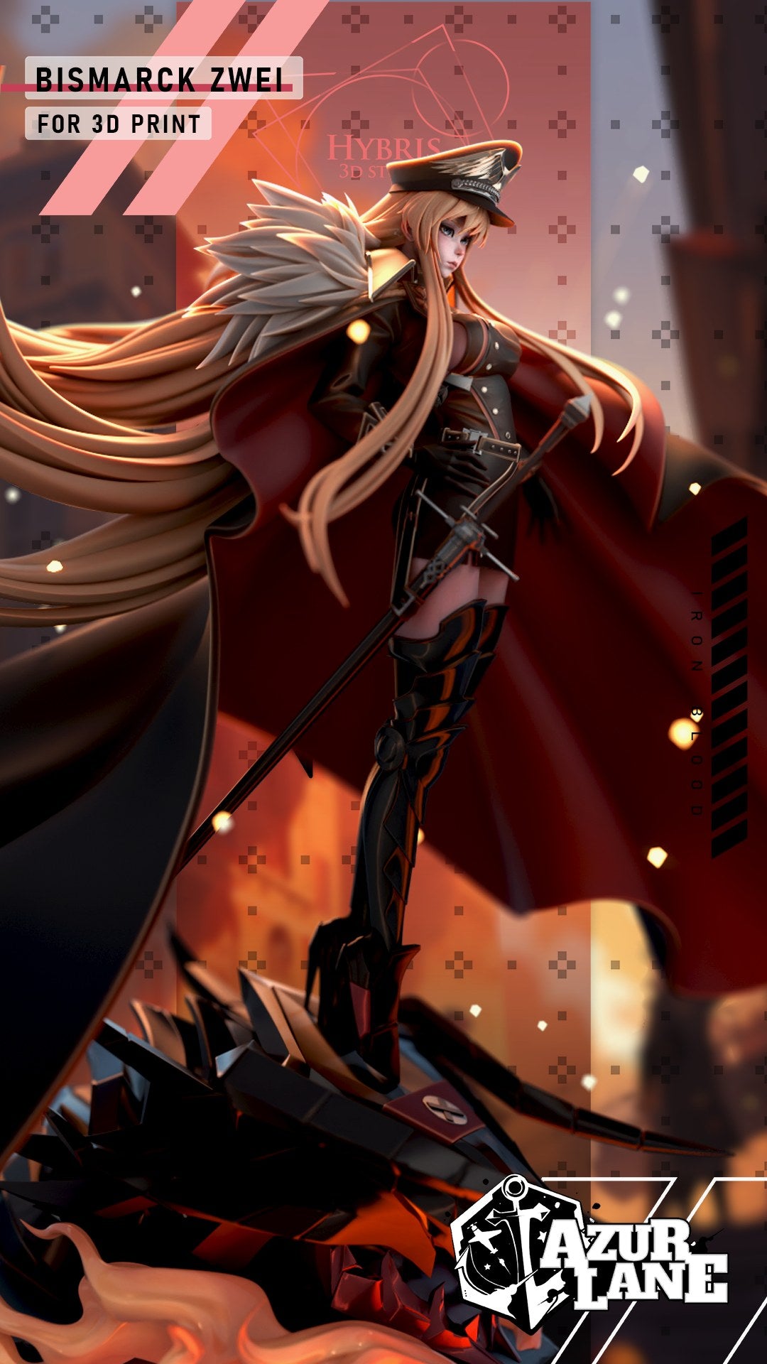 Bismarck resin figure
