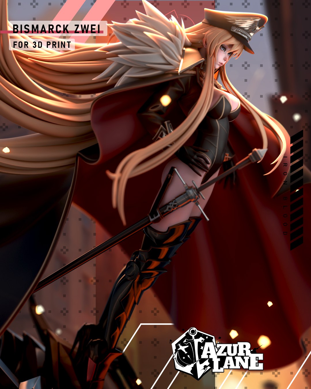 Bismarck resin figure