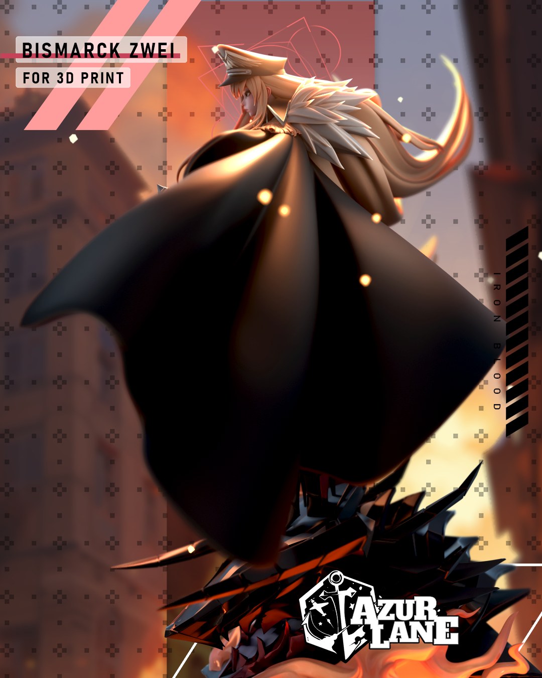 Bismarck resin figure