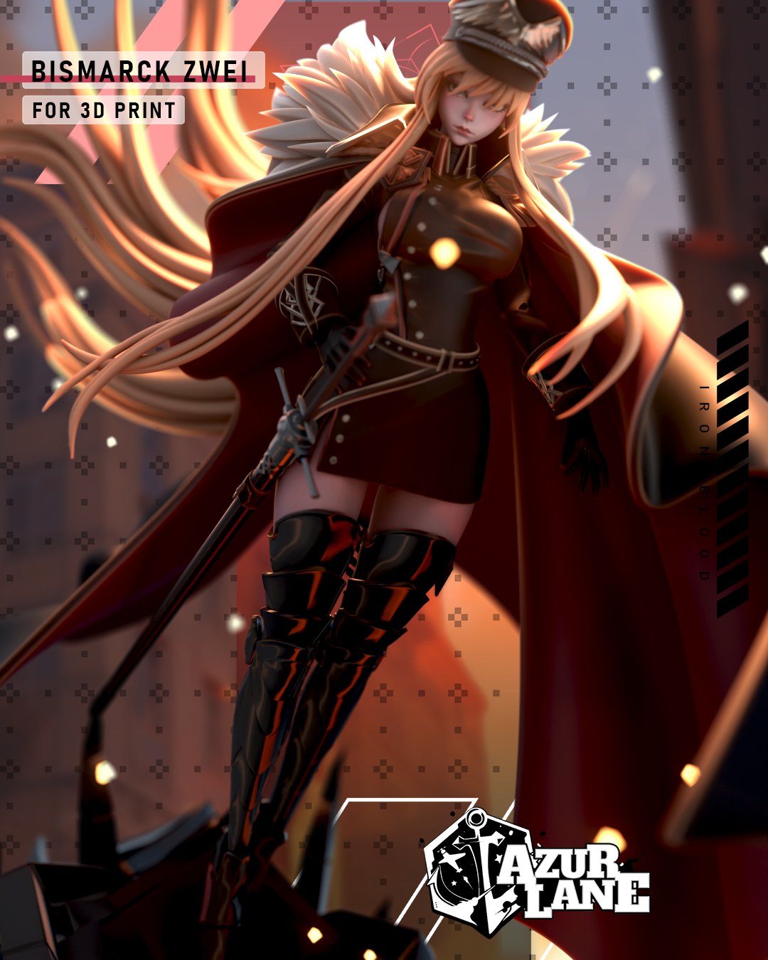 Bismarck resin figure