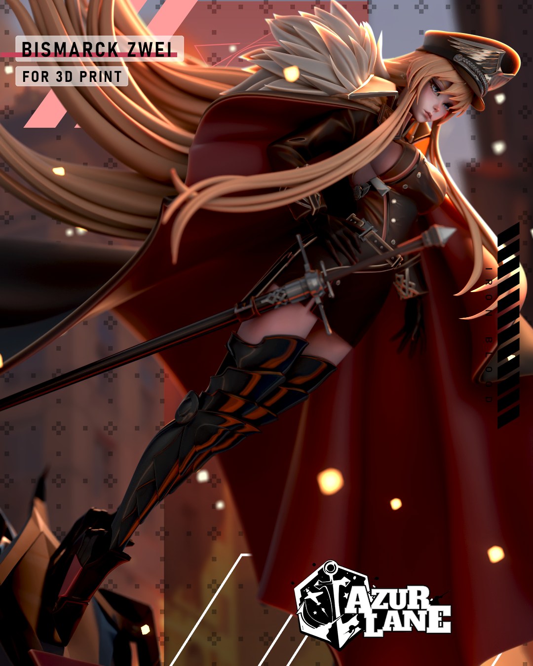 Bismarck resin figure