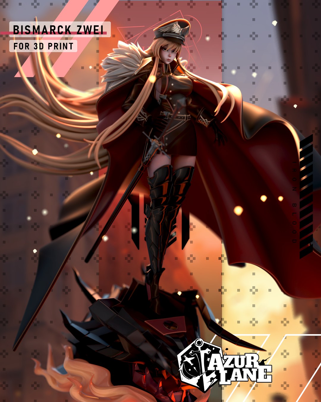 Bismarck resin figure