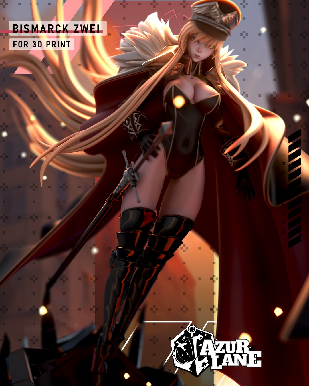 Bismarck resin figure