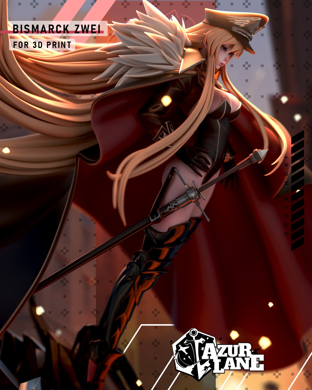 Bismarck resin figure
