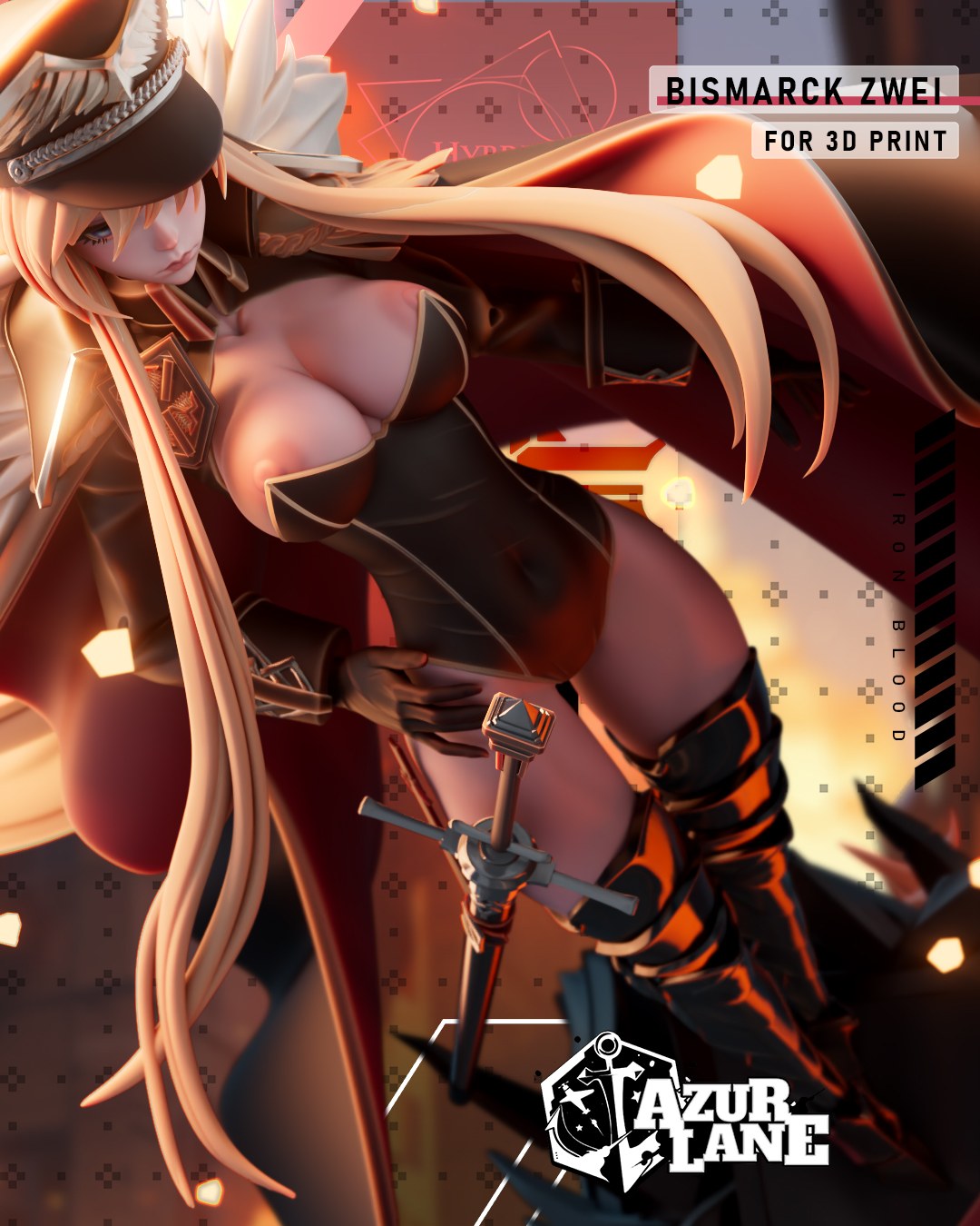 Bismarck resin figure