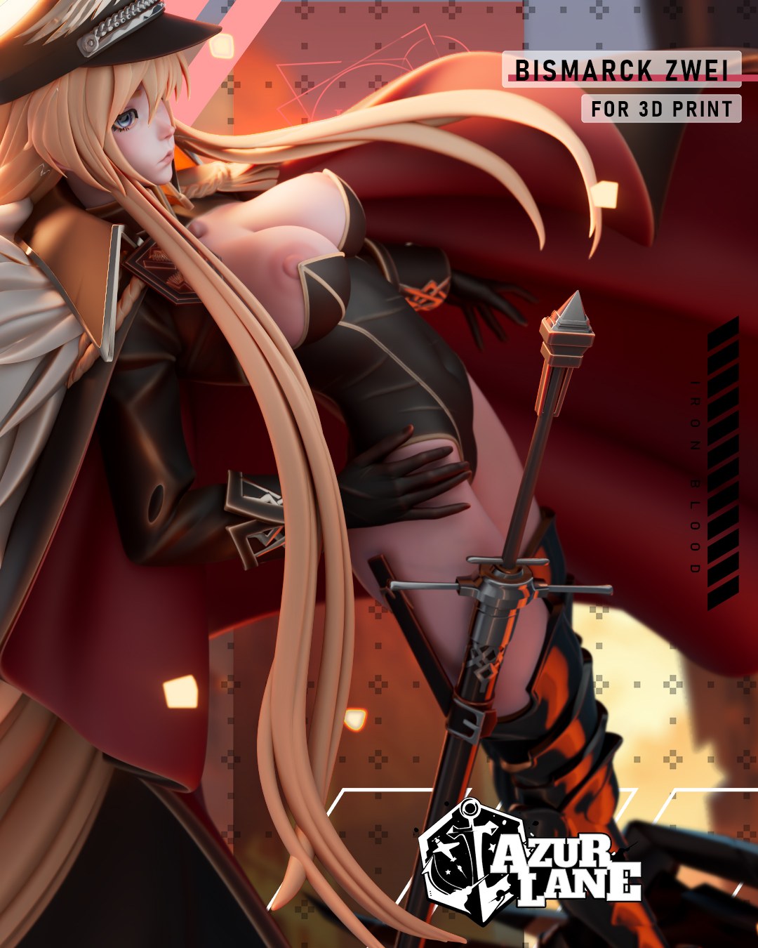 Bismarck resin figure