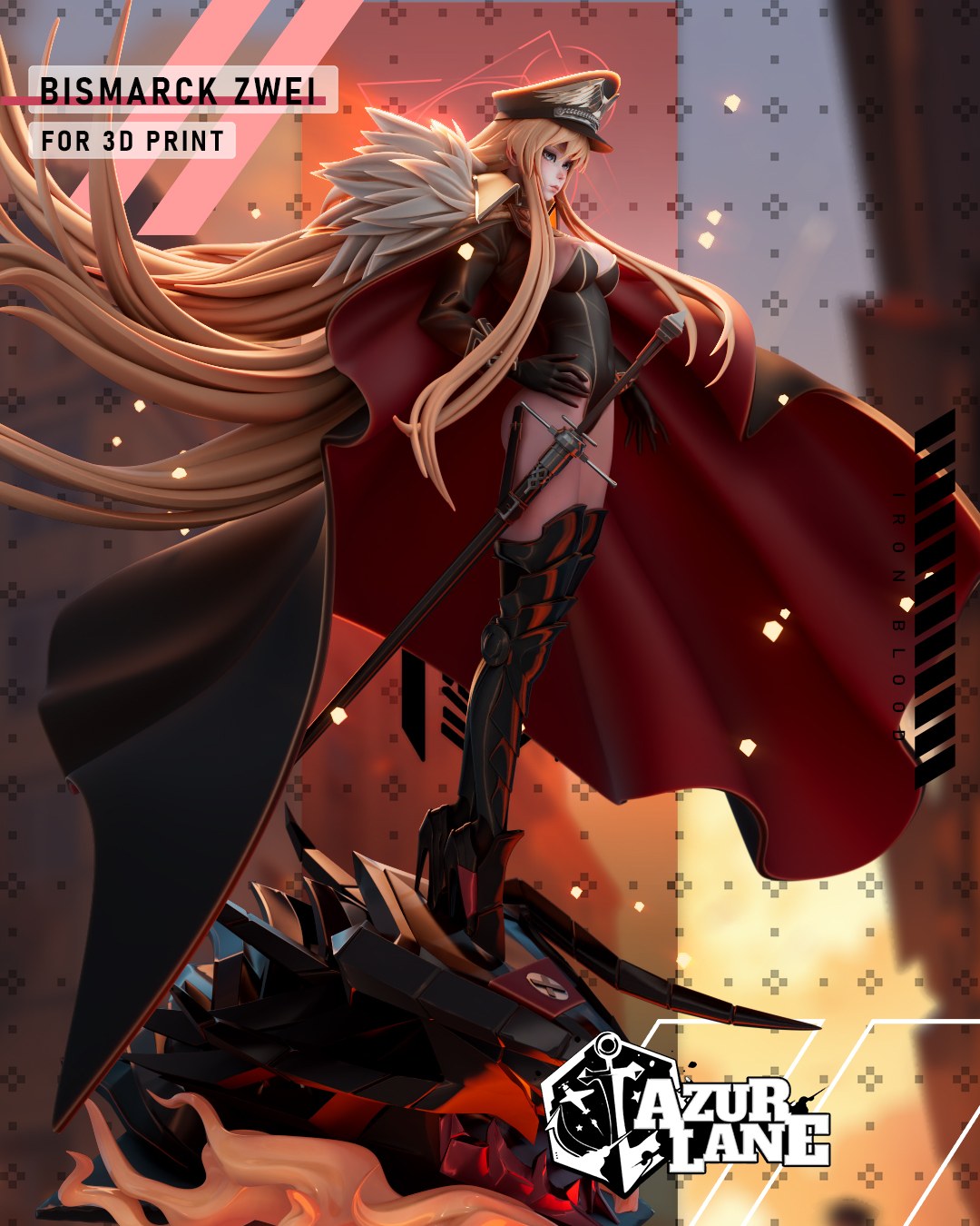 Bismarck resin figure