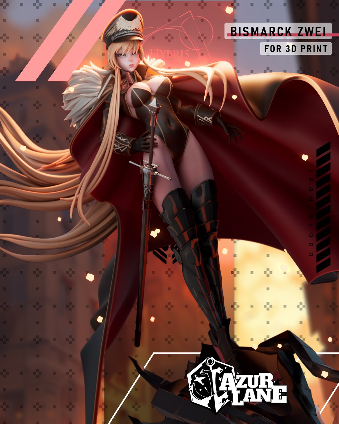 Bismarck resin figure