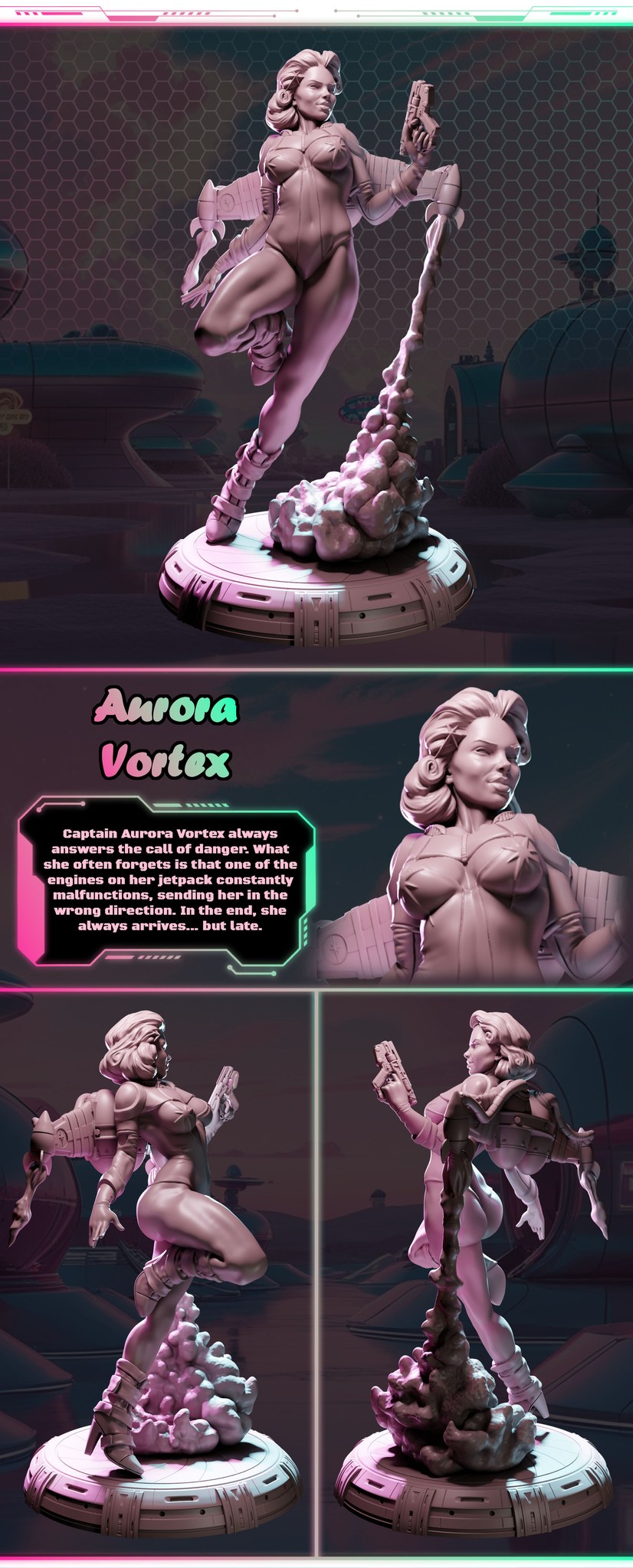 Aurora Vortex resin figure