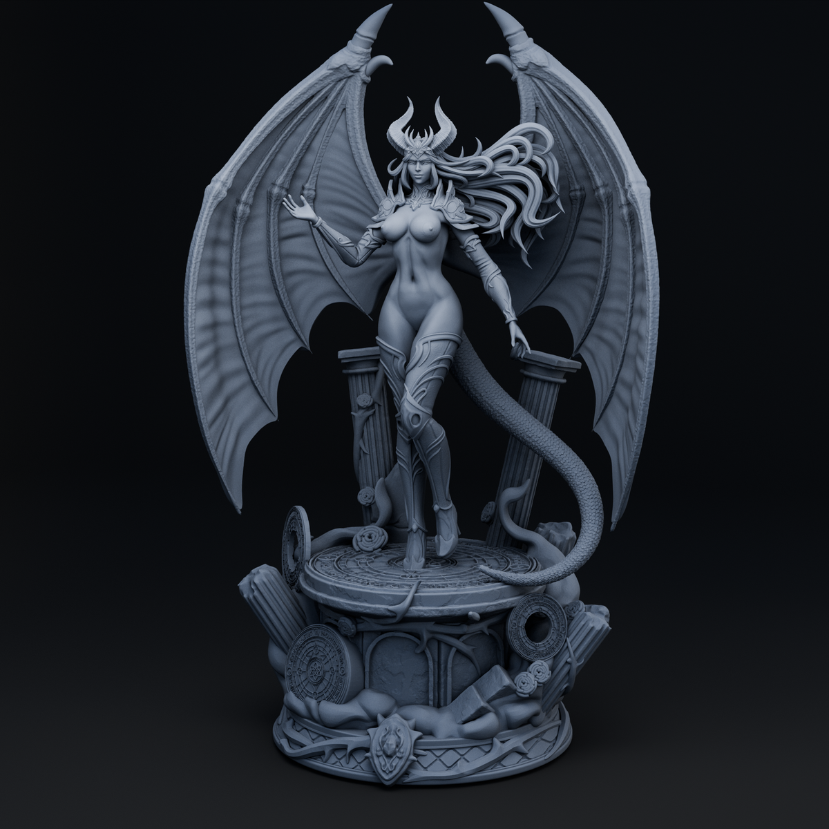 Suxara Mythical Warriors Awakened Nude Adult 3D printed resin figure by Anexeo Minis Forge