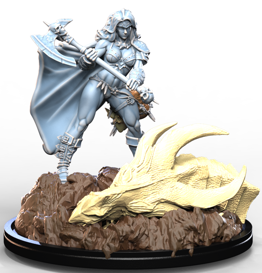 DRAGON HUNTRESS resin figure
