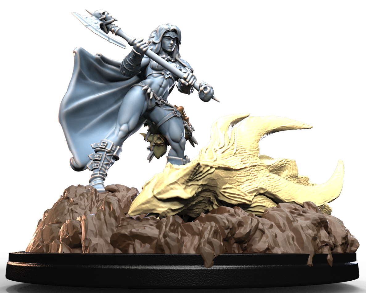 DRAGON HUNTRESS resin figure