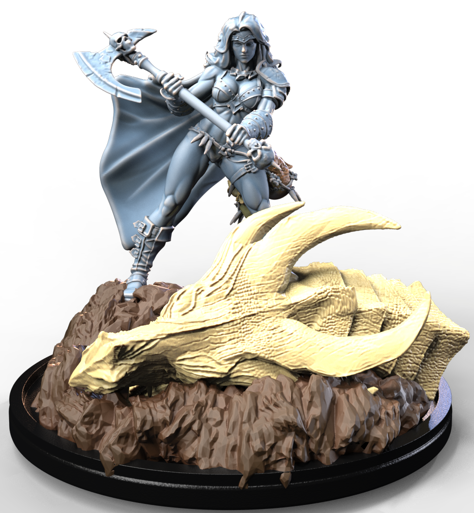 DRAGON HUNTRESS resin figure