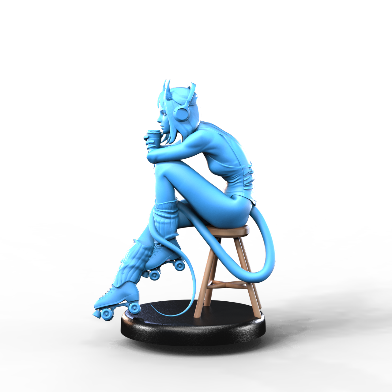 Ember Wheelkiss resin figure