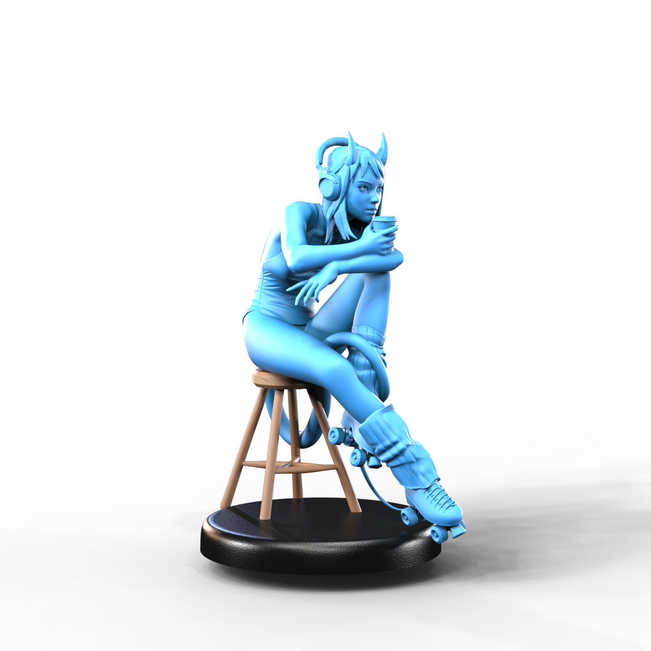 Ember Wheelkiss resin figure