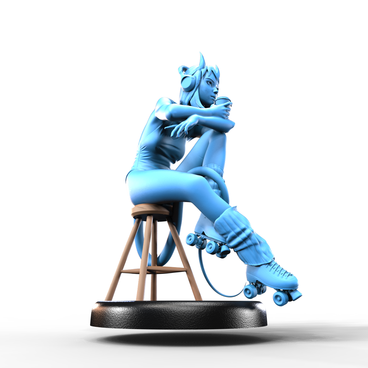 Ember Wheelkiss resin figure