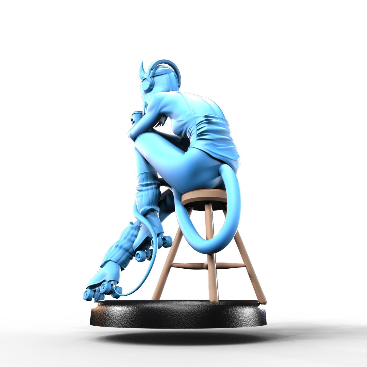 Ember Wheelkiss resin figure