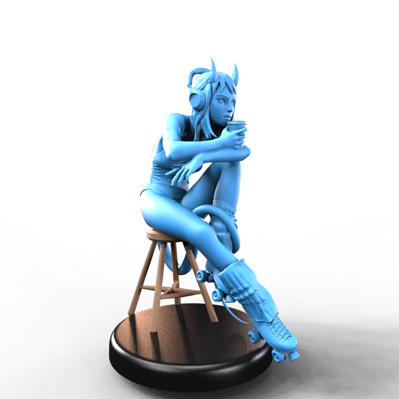 Ember Wheelkiss resin figure