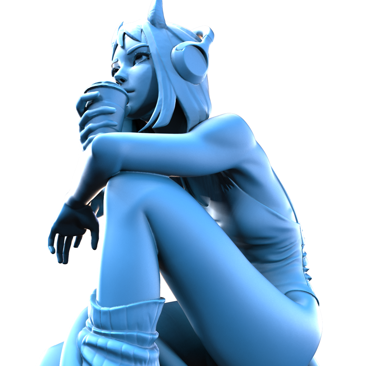 Ember Wheelkiss resin figure