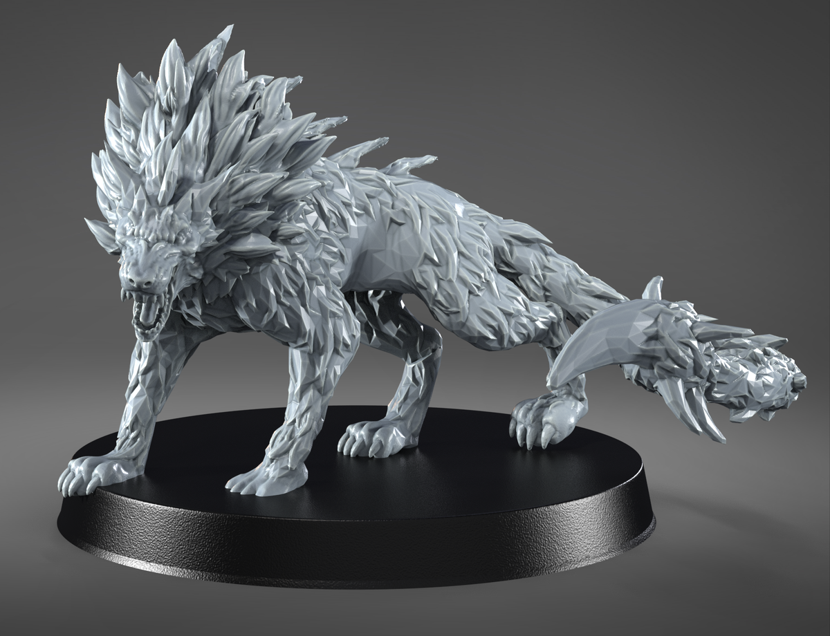 ICE WOLF resin figure