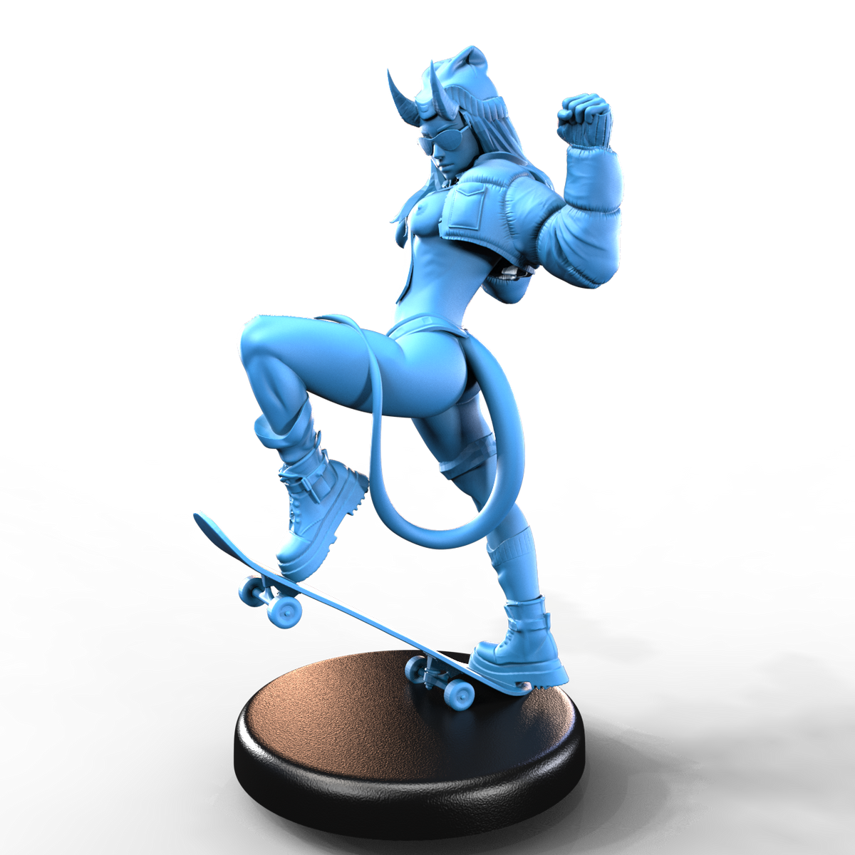 Luci Kickflip resin figure