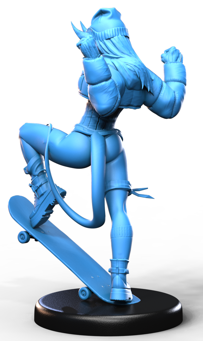 Luci Kickflip resin figure