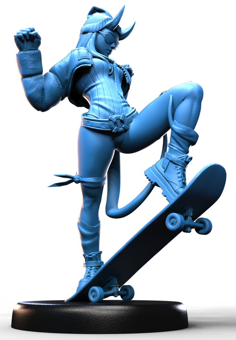 Luci Kickflip resin figure
