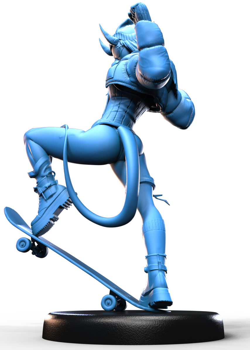 Luci Kickflip resin figure
