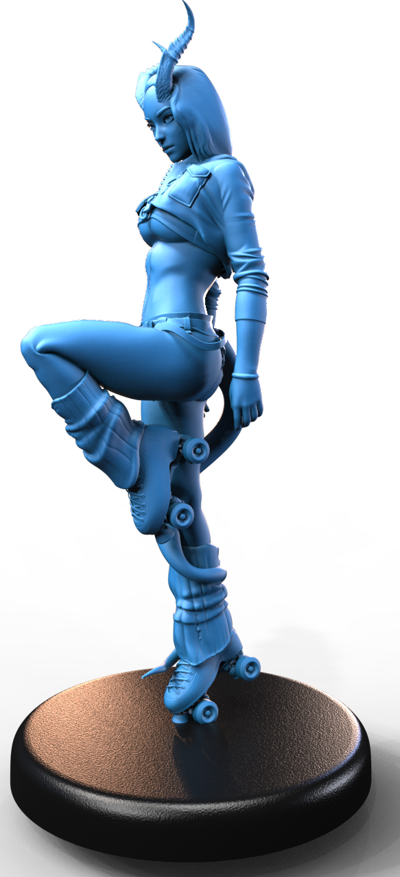 Nyx Rollfire resin figure