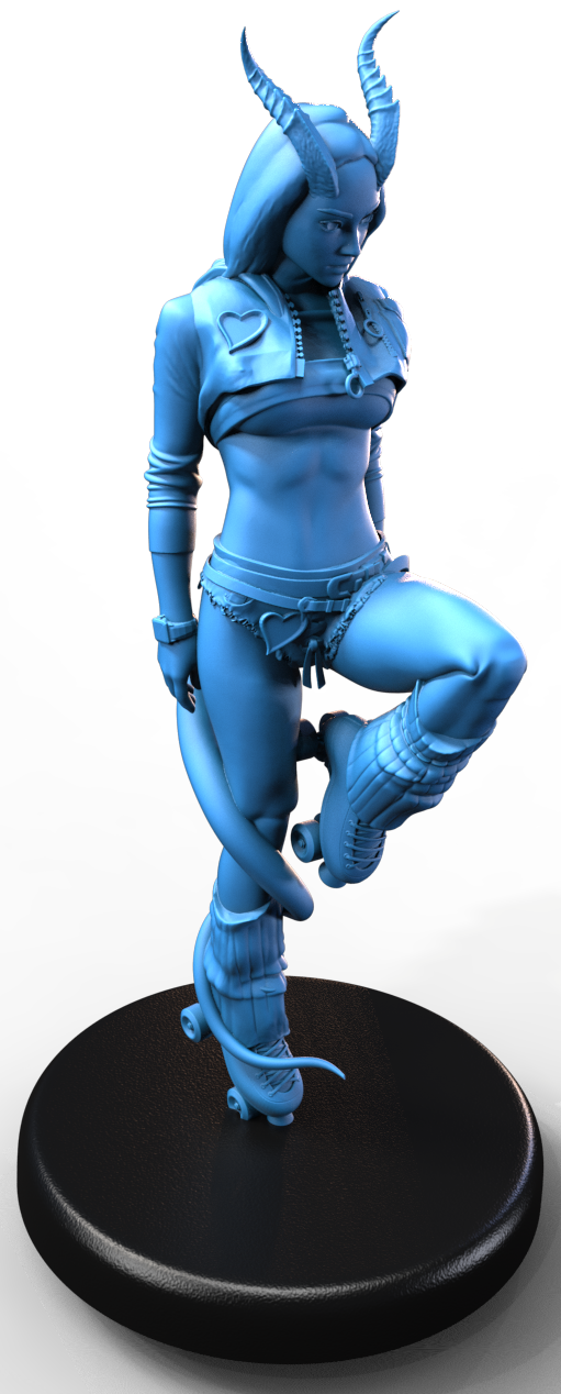 Nyx Rollfire resin figure
