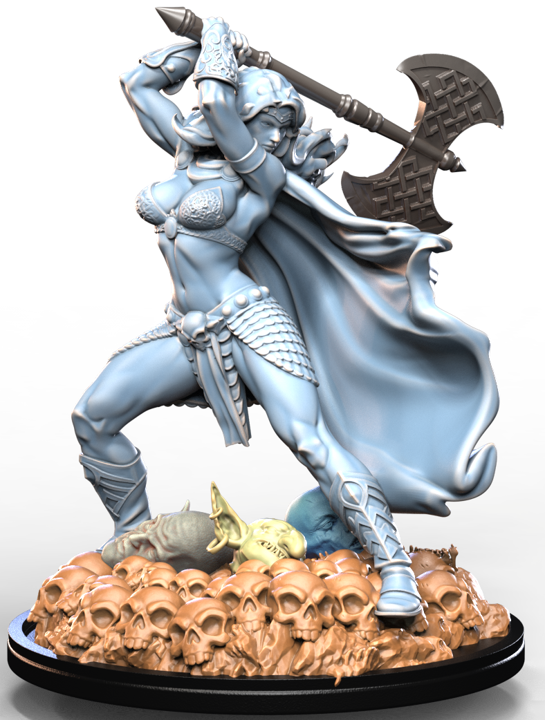 OGRE HUNTRESS resin figure