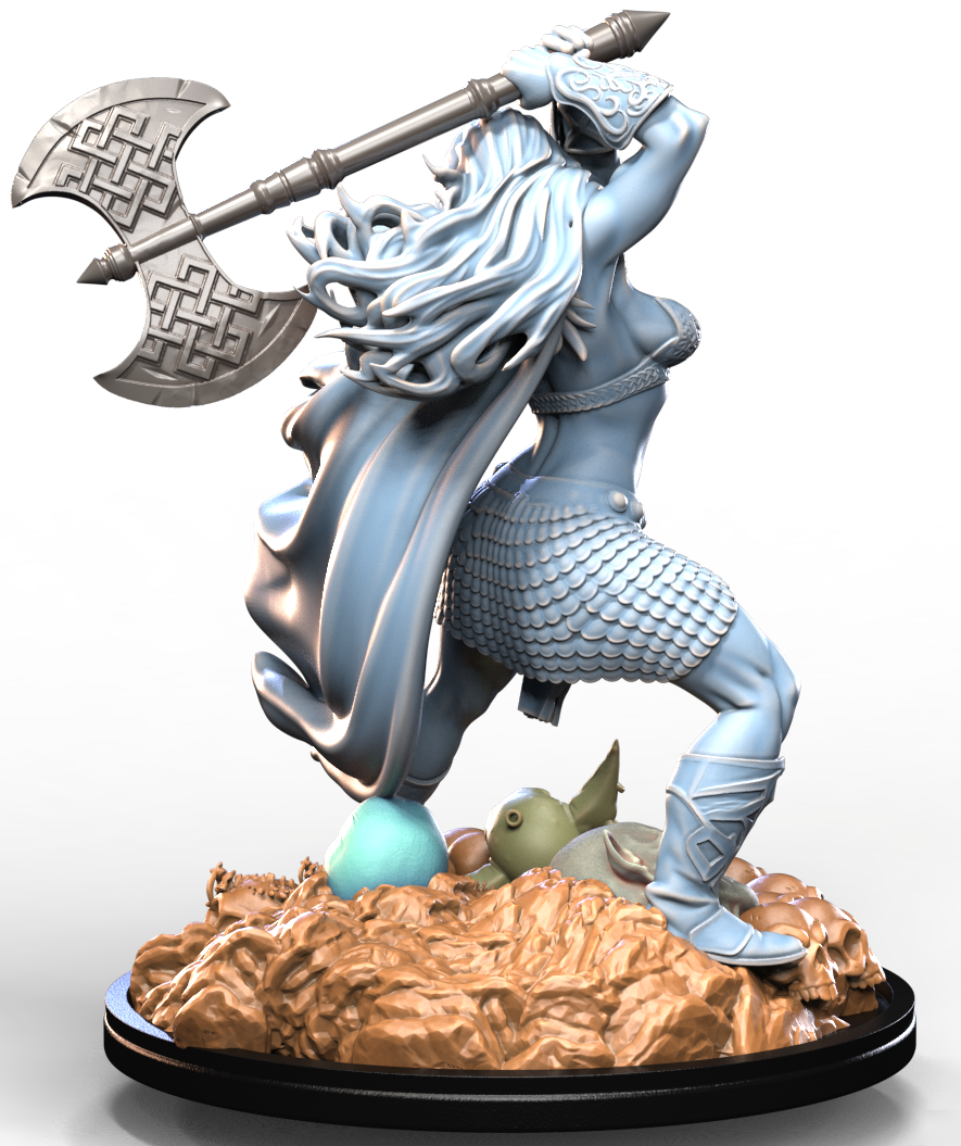 OGRE HUNTRESS resin figure